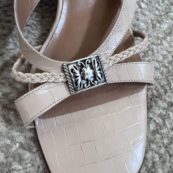 Brighton Ivory Kayla Croc Kitten Heel Sandals - Picture 3 of 7